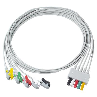 China Siemens Patient Cable ECG 5 Lead Siemens IEC Grabber ECG Lead for Adult or Pediatric in Grey for sale