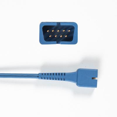 China Sensor SpO2 semiacabado 9Pin 1M TPU SpO2 cabo de ensaio para compatibilidade universal à venda