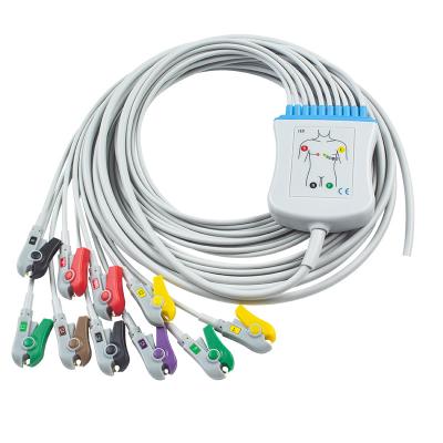 China Cable de ECG de 10 plomo IEC Grabber duradero sin conector para dispositivos médicos en venta