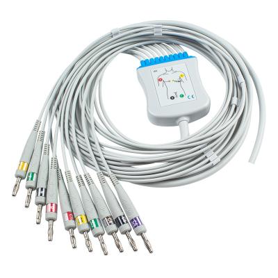 China Cable de ECG semiacabado 10Led con extremo de plátano Compatible con todos los accesorios médicos en venta