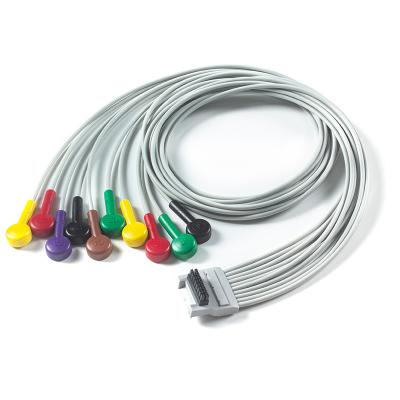 Chine Mortara Holter ECG Cable, Mortara H3 + 10 Cable ECG au plomb à vendre