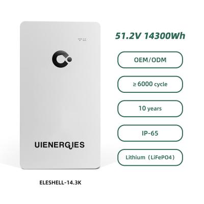 China Off Grid System UIENERGIES Solar Hybrid Solar Battery Charging Pack 14.3KWH 48V / 51.2V Lifepo4 Digital Battery HV Power for sale