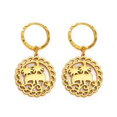 China TRENDY Hawaiian Earrings For Women Girl, Coconut Tree Guam Chuuk Kiribati Jewelry Party Gifts Women Girls #G200521 for sale