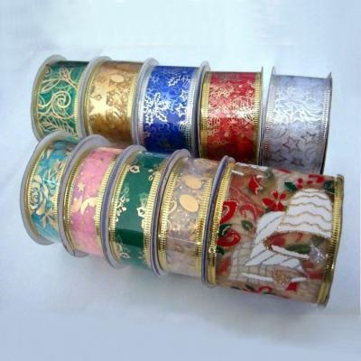 China Wholesale Custom DIY Elastic Christmas Satin Ribbon 30mm Wide for sale