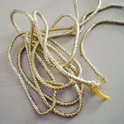 China Thick Glitter Round Braided Metallic Elastic Cord from China Viable Manufacturer for sale