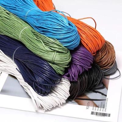 China Wholesale low price viable promotion natural diy cotton wax cord in different colors for sale