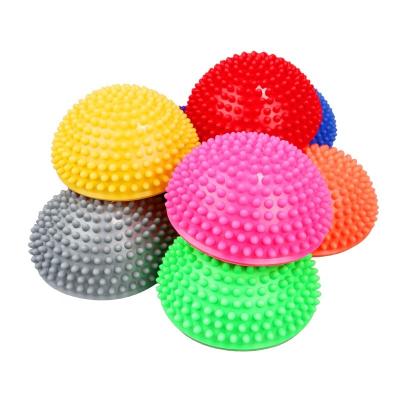 China Balance Shaping Physiotherapy Hot Selling Durian Shape Yoga Half Balance Exercise Massage Spike Ball for sale