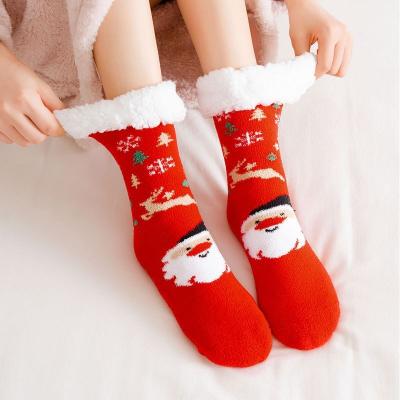 China New Lambskin Velvet Socks Nice Suit Thick Floor Socks Viable Wholesale Non-slip Warm Snow Socks for sale