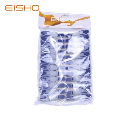 China Eisho Drying Outdoor Strong Clothespin In Plastic Clothes Hanging Pegs Handle Soft Hanger Plastic Clothespins for sale