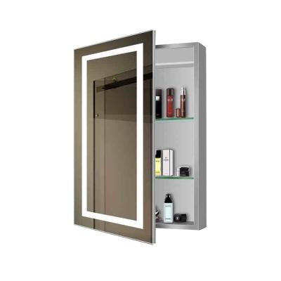 China Demister/Anti-fogging Smart Lighted Mirrored Bathroom Vanity Cabinet Smart Bathroom Vanity Demister With Storage for sale