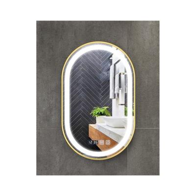 China Factory wholesale illuminated living room mirror light bathroom mirror with led light for sale