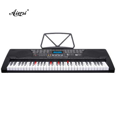 China Multifunction ABS Aiersi Keyboard 61key Piano Keyboard Electronic Brand Lit Digital Piano Gifts For Music Lover for sale