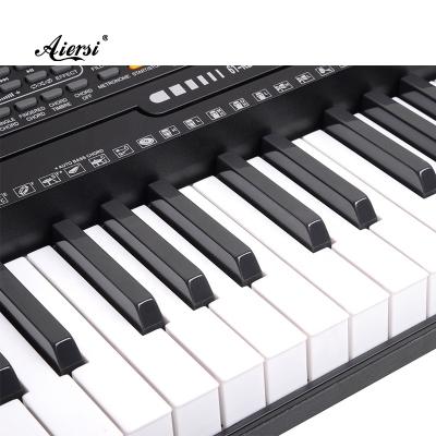 China New Fashion 61keys Electric Piano Gift Piano Beginner Piano Keyboard Electronic Key Lit LCD Display with MP3 Player and USB Control for sale