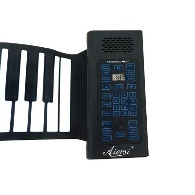 China Hot Selling Rubber Silicone Piano 88 Keys Kids Beginner Practice Learning Portable Silicone Hand Roll Piano Keyboard Electronic Instruments for sale