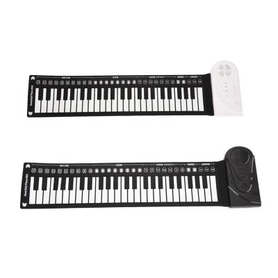 China Silicone Rubber Roll Up Portable Foldable Electronic Piano Piano 49 Keys Flexible Silicone MIDI Programmable Keyboard for Kids Children Student for sale