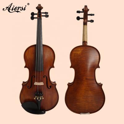 China China Brand Aiersi Full Size Violins Flawless Solid Wood Violin Matte Varnish Musical Instrument Professional Performance for sale