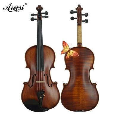 China China Violin Manufacturer Supply Flawless Handmad Violin Professional Full Size Dark Matte Violins Musical Instrument for sale