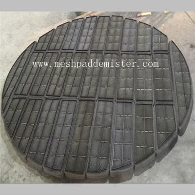 China Round Stainless Steel 1400mm Wire Mesh Demister Pad 3 Sections for sale