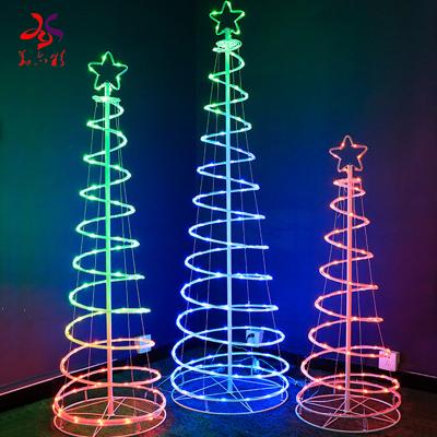 China LED Christmas Tree In Stock Spiral Christmas Tree Outdoor Christmas Decoration Spiral Lighting Tree for sale