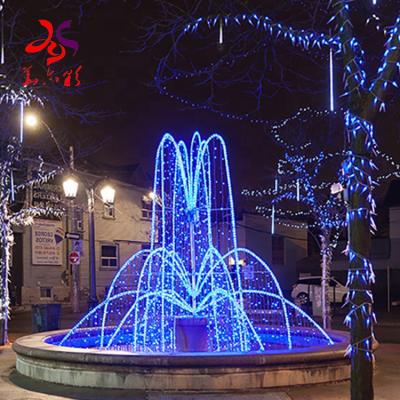 China 2021 Park Huayicai Christmas Decor 3d Effect Customized Size Led Fountain Sculpture Pattern Light for sale