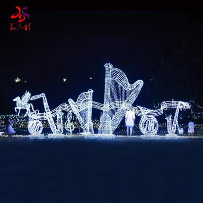 China Outdoor Led Pattern Light Factory Musical Instrument Carving Note Trumpet Light Decorative Patterns for sale