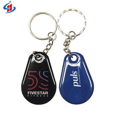 China Customized Waterproof RFID Key Chain 13.56MHz 125khz Epoxy/Metal NFC Smart Key Chain 13.56MHz 125khz RFID Key Chain for sale