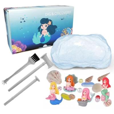 China Hard Factory supplier of new multi-colored mermaid plaster treasure hunt toys for sale