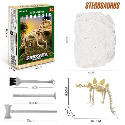 China Wholesale Custom Cheap High Quality Hard Fossil Standard Plaster Dinosaur Archaeological Toy for sale