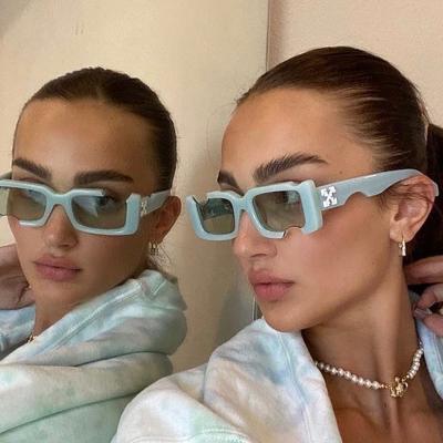 China 2021 Vintage Design READSUN Sunglasses Fashion Shading Women Men Frame Candy Color Hip Hop Notch Shape Trendy Unique Sunglasses for sale