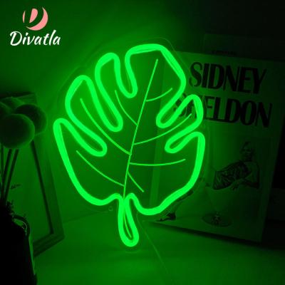 China Wholesale DIVATLA LANDSCAPE Leaf Green Light Lamp Strip Tube For Wall Decor LED Custom Sign Neon Lamp for sale