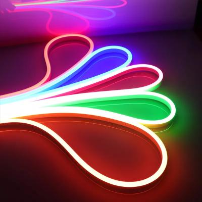 China Divatla Durable Wholesale Seamless Cut Led Neon Rope PVC 8mm 6mm TV Backlight Silicone Rope Light Neon Backlight Strip Waterproof for sale