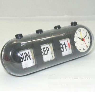 China Retro Calendars Alarm Flip Clock Automatic Table File Down Page Clock Te koop