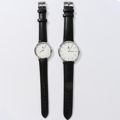 China Auto Date 2021Stainless Steel Leather Strap Customized Dw Style Couples Wrist Watch for sale