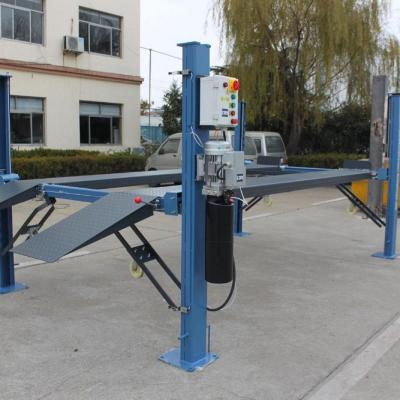 China Q235 Steel Alignment 3.2t 4 Post Hydraulic Car Lifts Mobile Column Bus Lift for sale