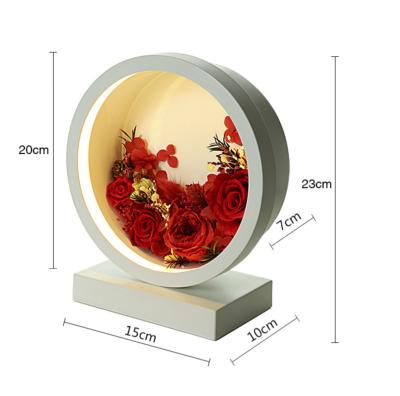 China Modern Rose Gift Box Bedroom Flower Table Lamp Bedside Table Valentine's Day Gift Eternal Birthday For Girlfriend for sale