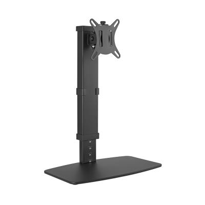 China Free Standing Steel Vertical Steel Lift Height Adjustable Monitor Mount Stand for sale