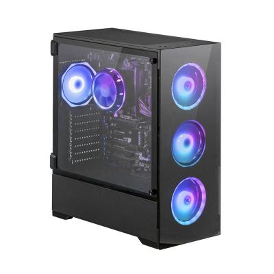 China E-ATX Desktop Computer Box Full Tempered Glass CPU Cabinet RGB Tower Gaming Computer PC Case for sale