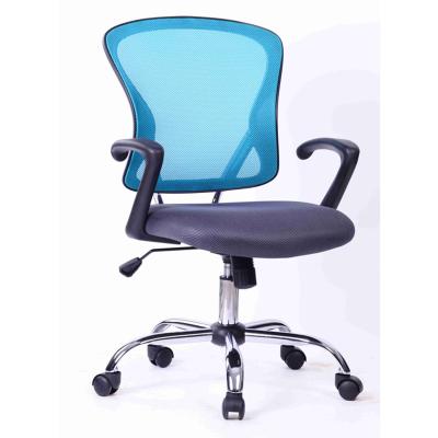 China Fashion Design Blue Mesh Breathable Waiting Room Office Chair Rotating Office Visitor Chair Manufacturer for sale