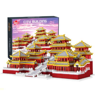 China Construction Toy Hot Sale Large 3D Model Diamond Bricks Epang Palace Mini Building Blocks Brick Toy Creative Plastic Chinese Famous Architectures for sale