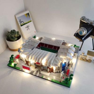 China Construction Toy New Christmas Present Educational Toy Soccer Football Field Micro Bricks Mini Figures Stadium Old Trafford Building Blocks for sale