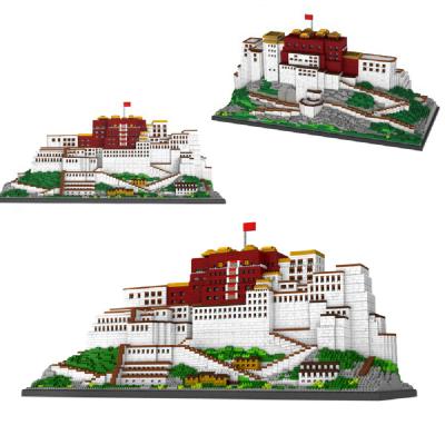 China Construction Toy Hot Selling Famous Architecture Tibet Potala Palace 3D Model Diamond Bricks Mini Building Blocks Toys PZX Children Gift China for sale