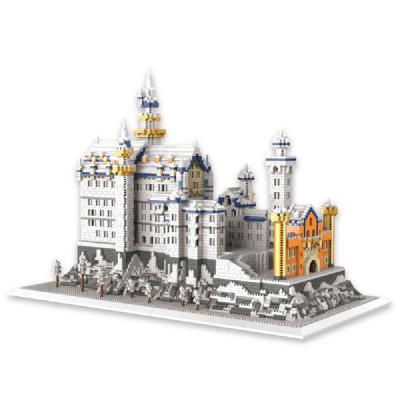 China Construction Toy New Product Famous Architecture 3D Model Mini Building Blocks Toys Snowing Swan Stone Castle Diamond Bricks Children Gift for sale