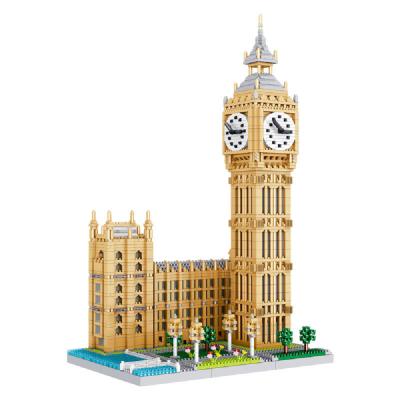 China Construction Toy Wholesale Plastic Figures Architecture Diamond Bricks 3D Model Mini Legolys Big Ben Micro Building Blocks For Kid Gift Dropship for sale