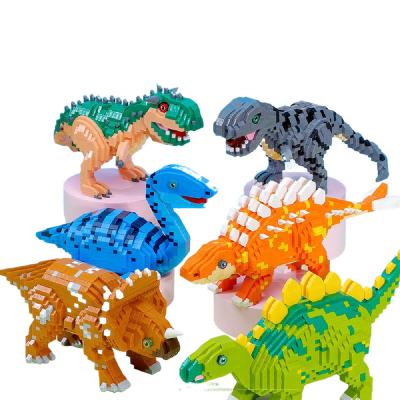 China Construction Toy Hot Sale Triceratops Plesiosaur Micro Building Blocks Tyrannosaurus Carnotaurus Mini Jurassic Dinosaur Bricks Toy Dropshipping for sale