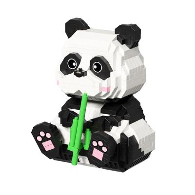 China Construction Toy New Arrivals Construction 3D Model Animal Panda Mini Bricks Figure Cute Bamboo Panda Toys Micro Building Blocks Dropshipping for sale