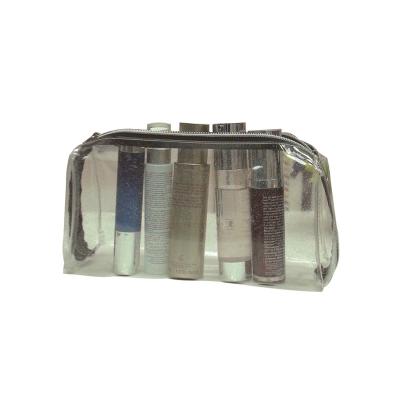 China Vintage Wholesale PVC Glitter Bag Zipper Transparent Travel PVC Cosmetic Bag for sale