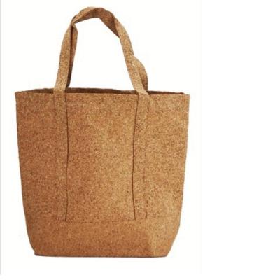 China Fashion Design Natural Cork Tote Bag Cork Leather Handled Tote Bag With Customized Printing for sale