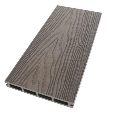 China Modern Factory Hot Sales Modern Design 3d Embossed Weather Resistance Hollow Composite Decking Board for sale