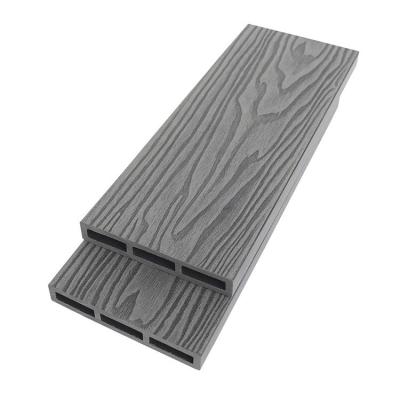 China Modern Modern Style Anti-slip Wood Plastic Floor Boards Outdoor Garden Boards Hollow Composite Decking Board for sale