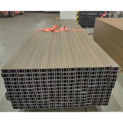 China Modern Wood Facade Waterproof Indoor Hollow Square Wpc Pvc Tubes Column Wpc Timber Tubes for sale